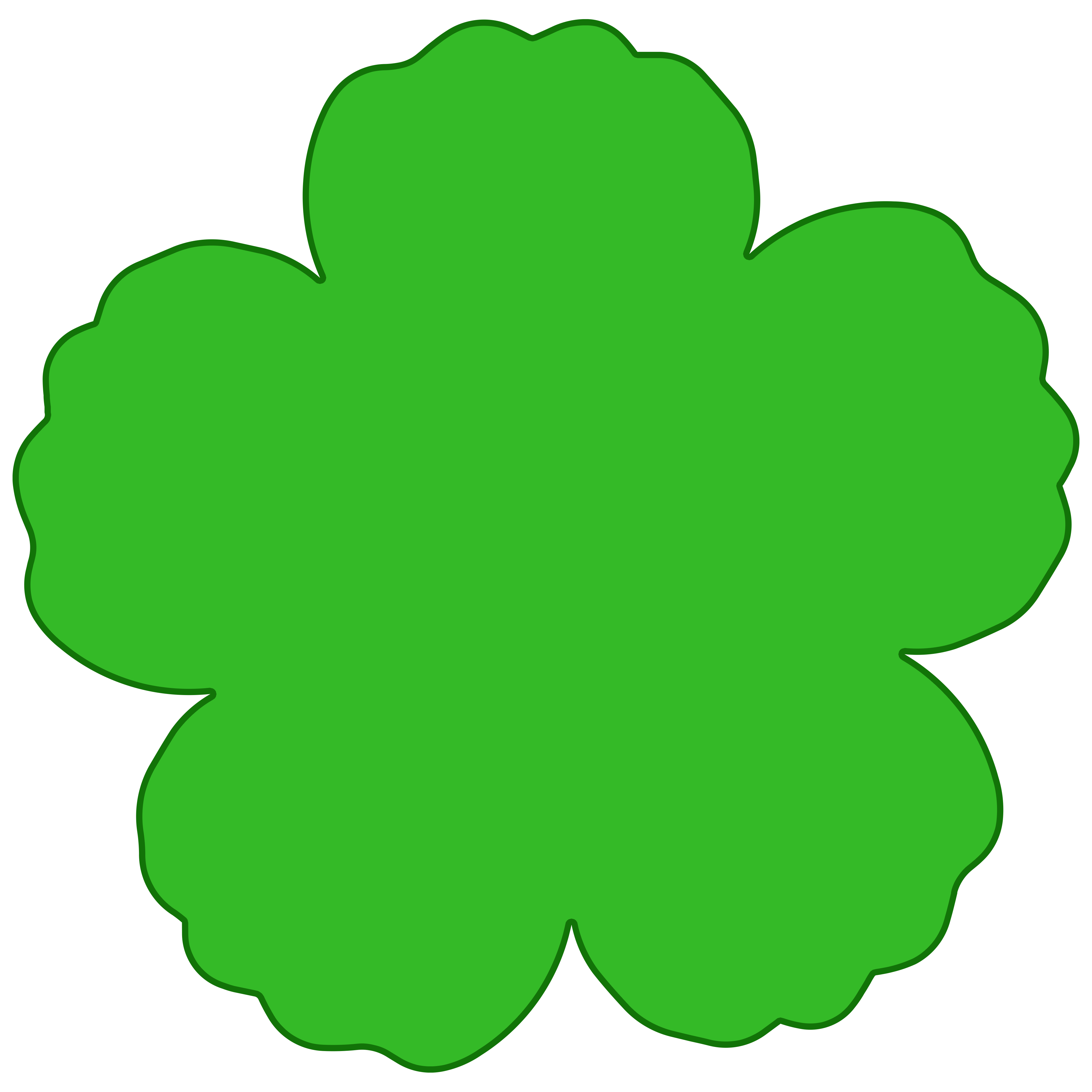 Green flower decoration