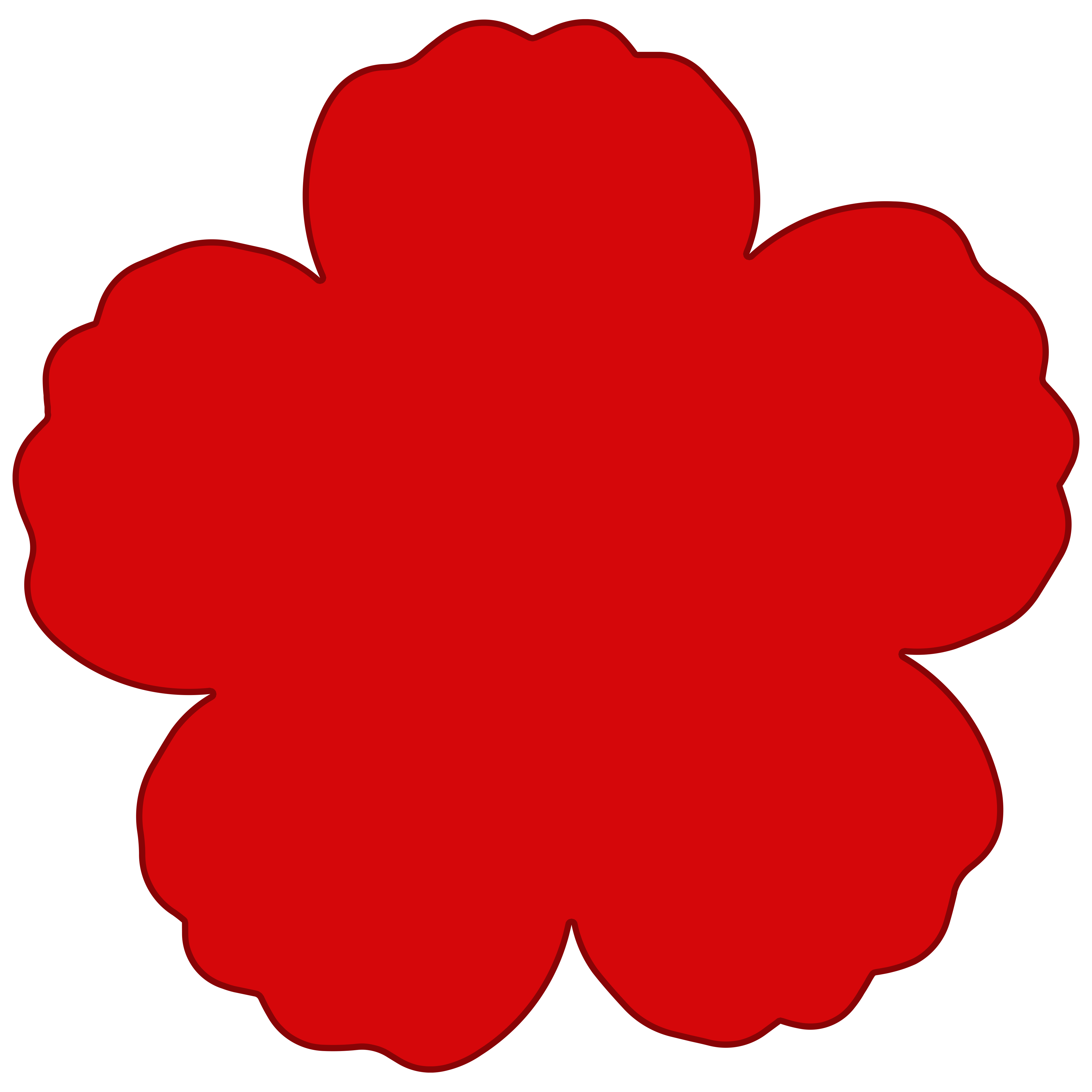 Red flower decoration